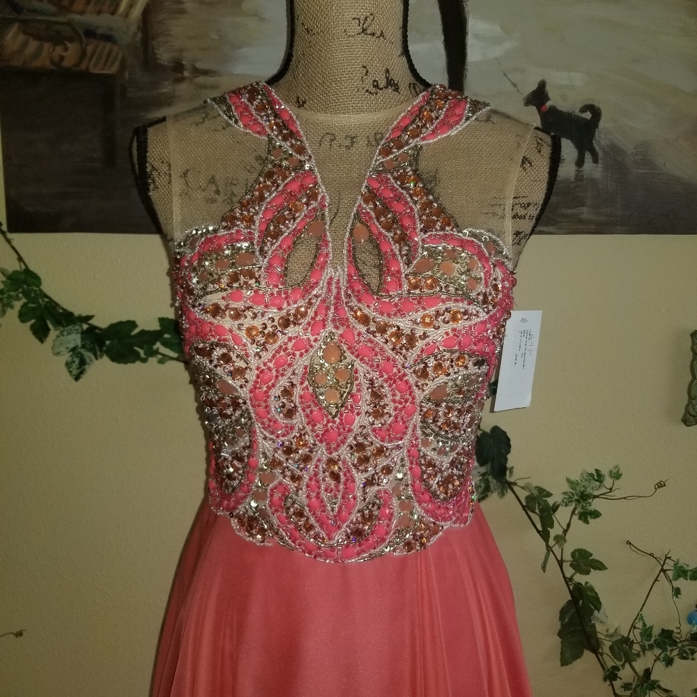 Prom dance gown Padgett Rachel Allan Illusions Runway Design size 4